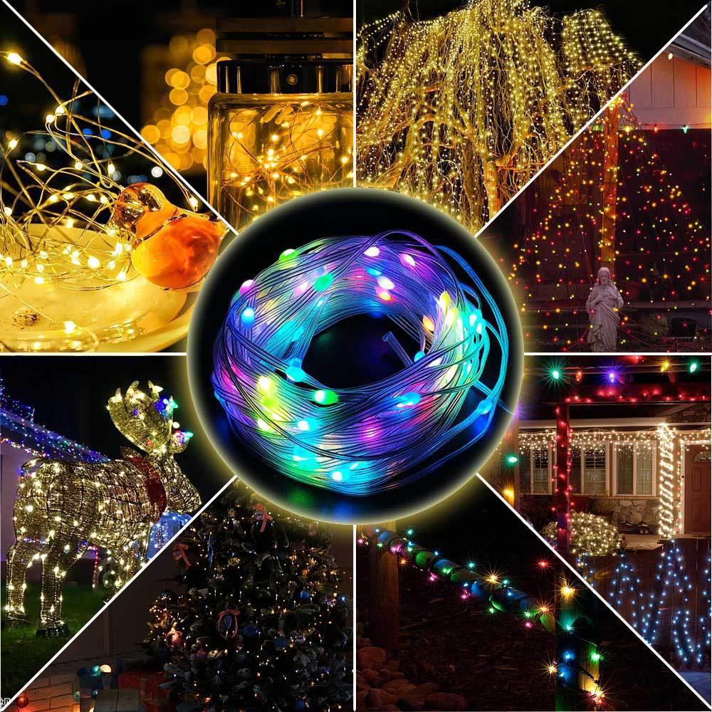 🎄✨ Șir de lumini RGB pentru bradul de Crăciun
